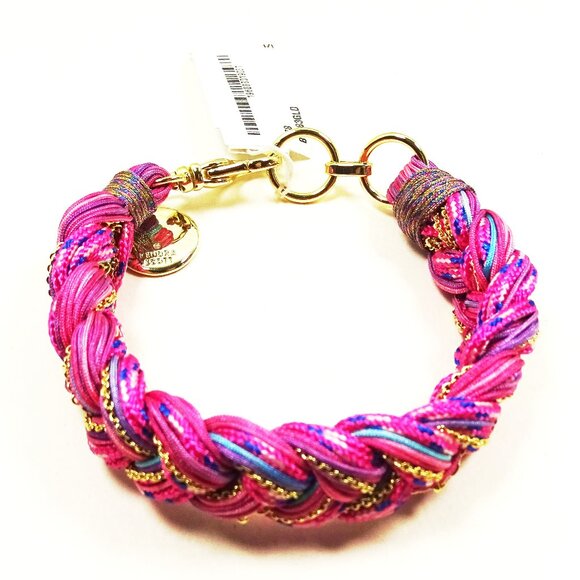 KENDRA SCOTT Masie Gold Plated Braided Cord Bracelet in Pink Mix - Picture 2 of 6